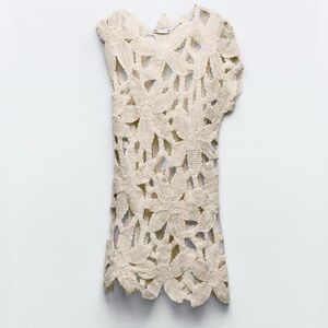 Zara asymmetrical crochet dress/swim coverup
